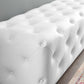 Modway Amour 72" Tufted Button Entryway Faux Leather Bench FredCo