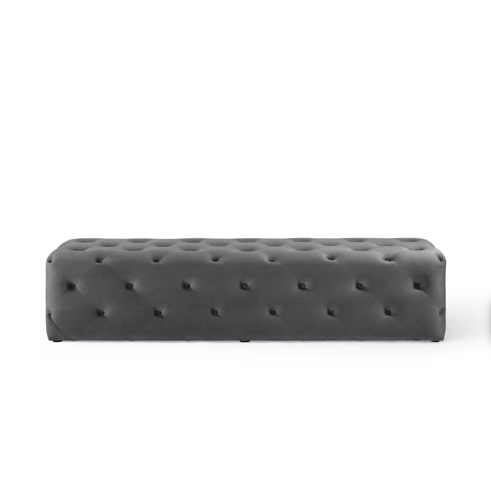 Modway Amour 72" Tufted Button Entryway Performance Velvet Bench FredCo