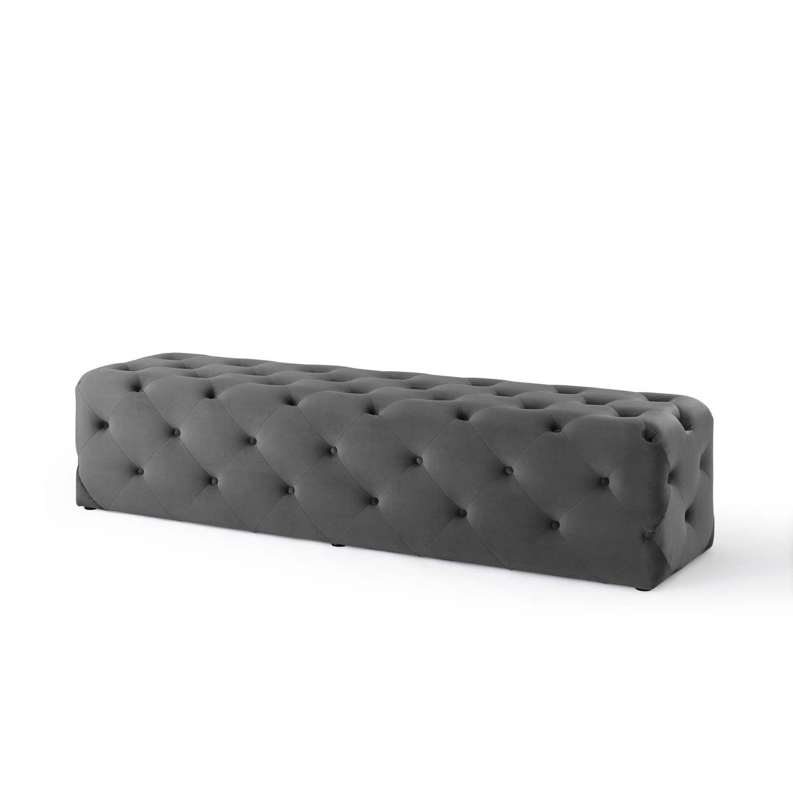 Modway Amour 72" Tufted Button Entryway Performance Velvet Bench FredCo