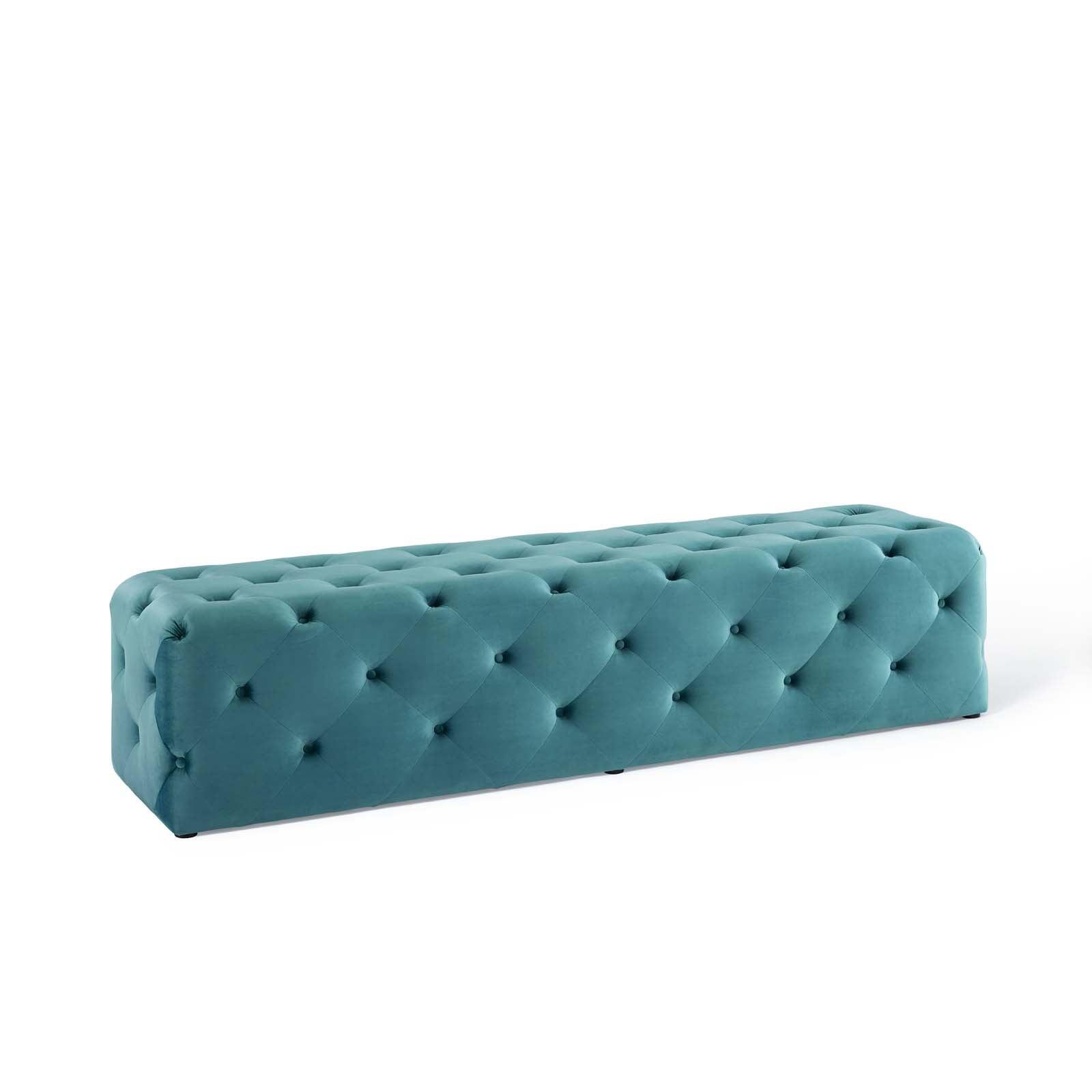 Modway Amour 72" Tufted Button Entryway Performance Velvet Bench FredCo