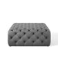 Modway Amour Tufted Button Large Square Performance Velvet Ottoman FredCo