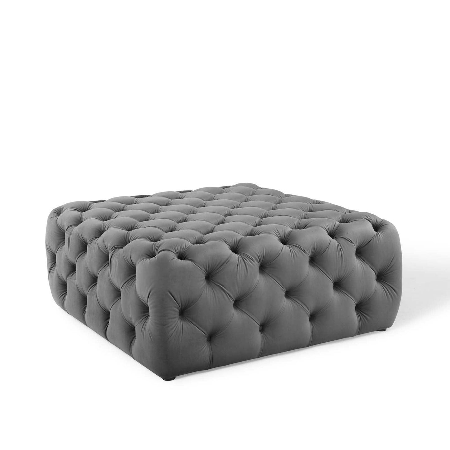 Modway Amour Tufted Button Large Square Performance Velvet Ottoman FredCo