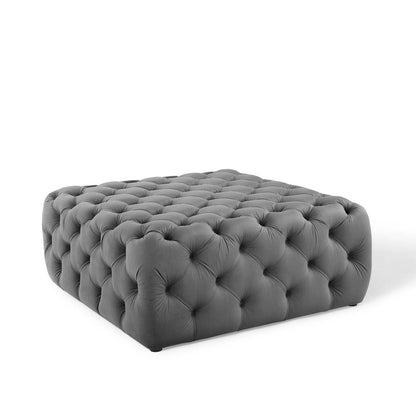 Modway Amour Tufted Button Large Square Performance Velvet Ottoman FredCo