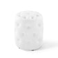 Modway Amour Tufted Button Round Faux Leather Ottoman FredCo