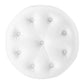 Modway Amour Tufted Button Round Faux Leather Ottoman FredCo
