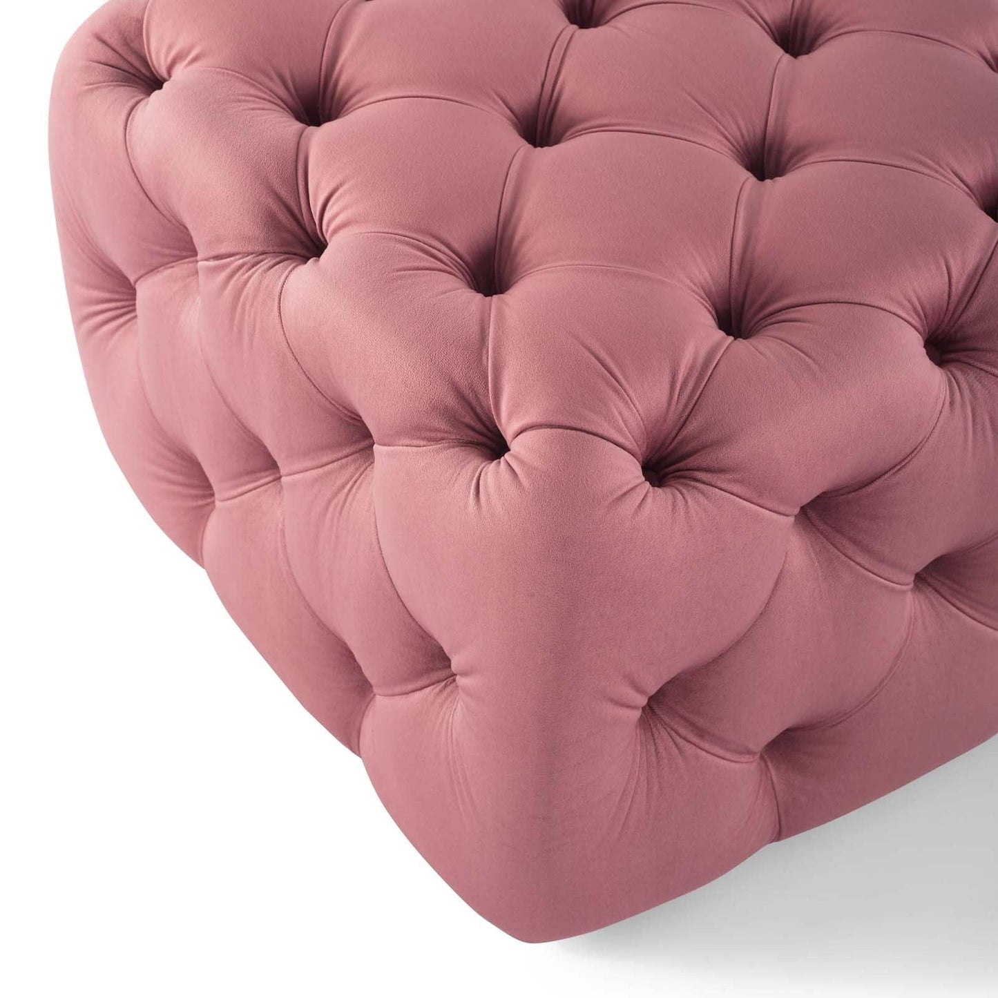 Modway Amour Tufted Button Square Performance Velvet Ottoman FredCo