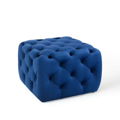Modway Amour Tufted Button Square Performance Velvet Ottoman FredCo
