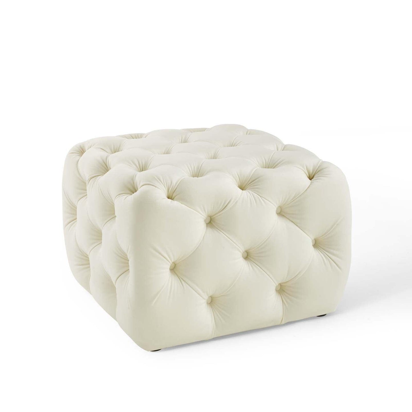 Modway Amour Tufted Button Square Performance Velvet Ottoman FredCo