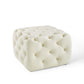 Modway Amour Tufted Button Square Performance Velvet Ottoman FredCo