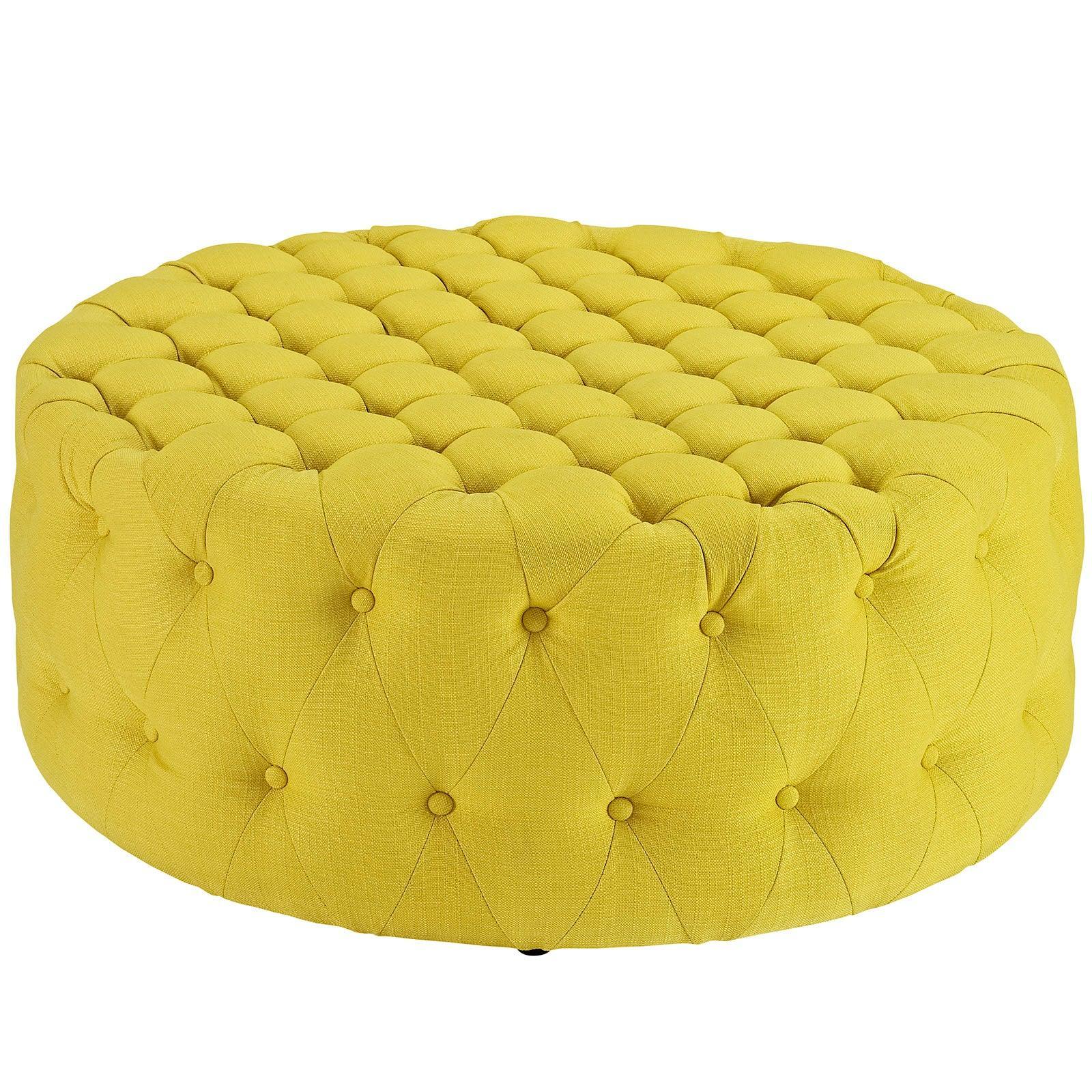 Modway Amour Upholstered Fabric Ottoman FredCo