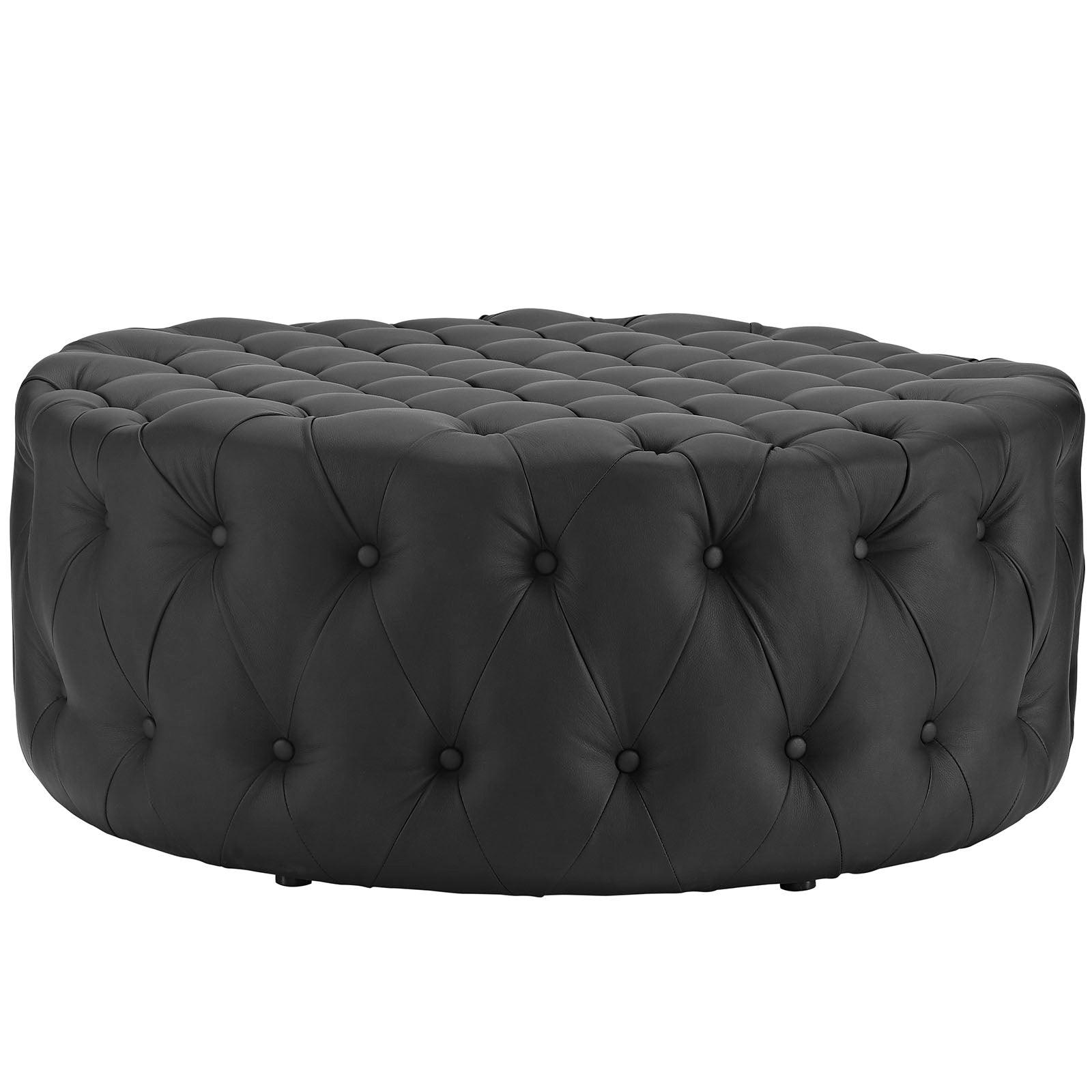 Modway Amour Upholstered Vinyl Ottoman FredCo