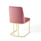 Modway Amplify Sled Base Performance Velvet Dining Chairs - Set of 2 FredCo