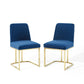 Modway Amplify Sled Base Performance Velvet Dining Chairs - Set of 2 FredCo