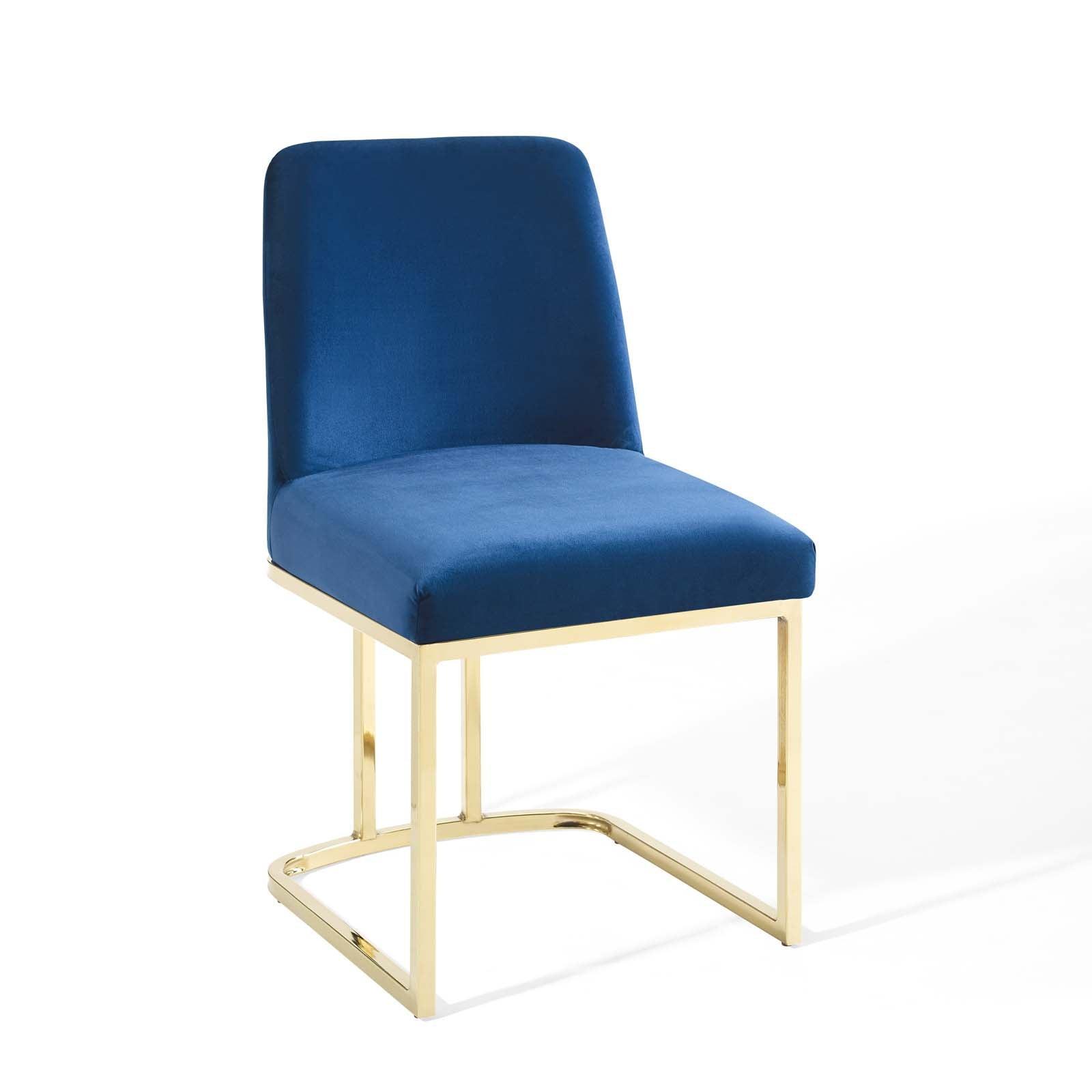 Modway Amplify Sled Base Performance Velvet Dining Side Chair FredCo