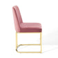 Modway Amplify Sled Base Performance Velvet Dining Side Chair FredCo