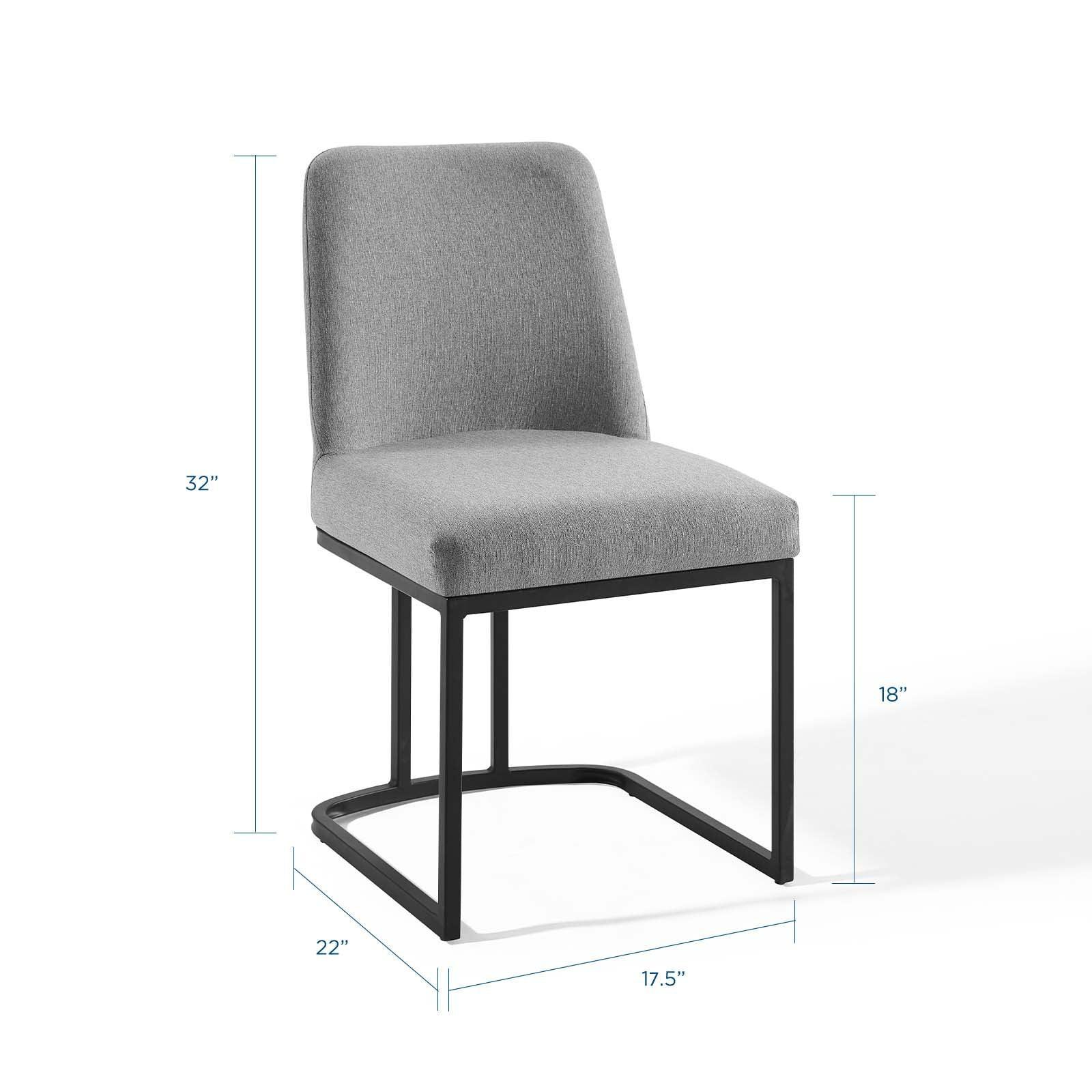 Modway Amplify Sled Base Upholstered Fabric Dining Chairs - Set of 2 FredCo