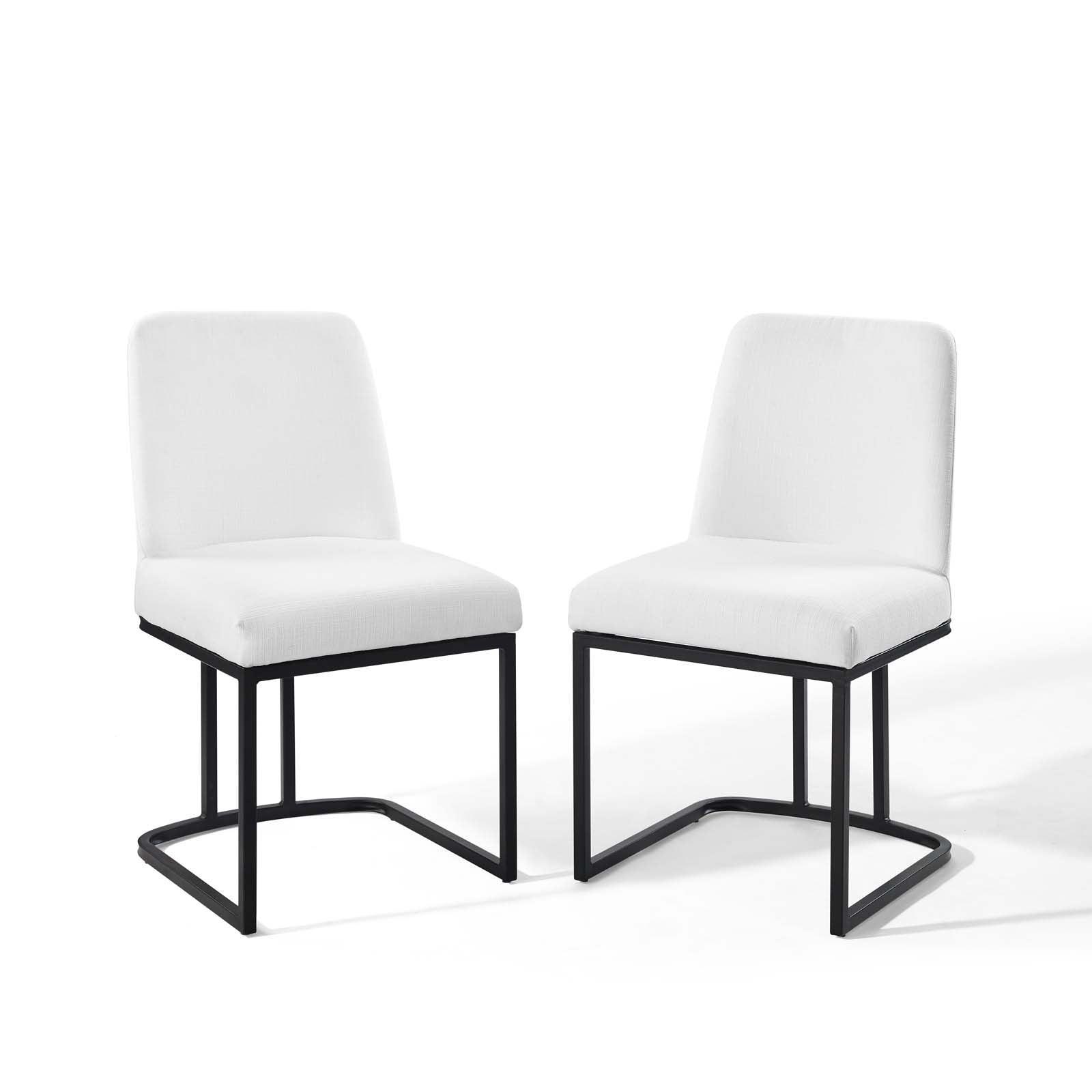 Modway Amplify Sled Base Upholstered Fabric Dining Chairs - Set of 2 FredCo