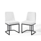 Modway Amplify Sled Base Upholstered Fabric Dining Chairs - Set of 2 FredCo