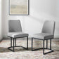 Modway Amplify Sled Base Upholstered Fabric Dining Chairs - Set of 2 FredCo