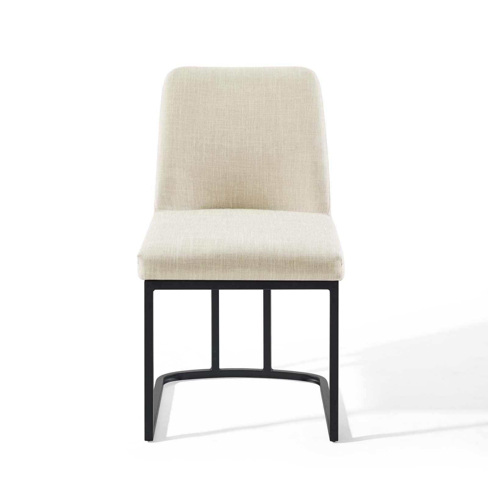 Modway Amplify Sled Base Upholstered Fabric Dining Side Chair FredCo