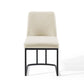 Modway Amplify Sled Base Upholstered Fabric Dining Side Chair FredCo