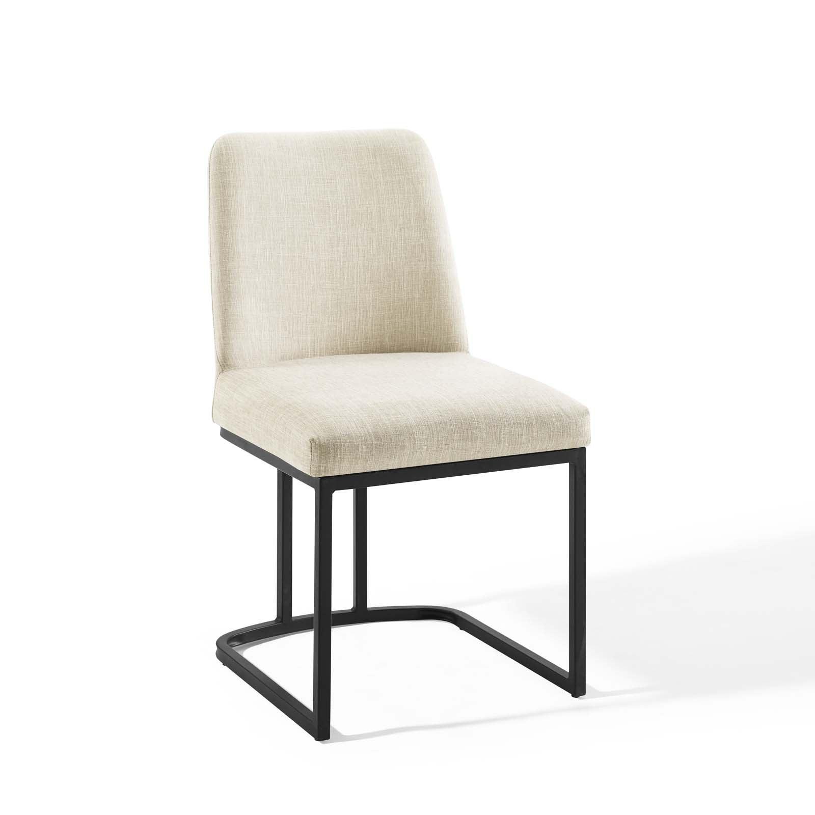 Modway Amplify Sled Base Upholstered Fabric Dining Side Chair FredCo