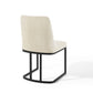 Modway Amplify Sled Base Upholstered Fabric Dining Side Chair FredCo