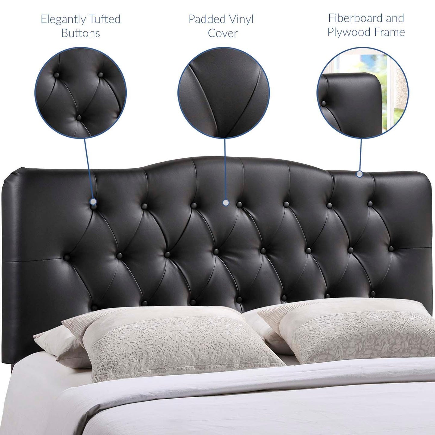 Modway Annabel Full Upholstered Vinyl Headboard FredCo