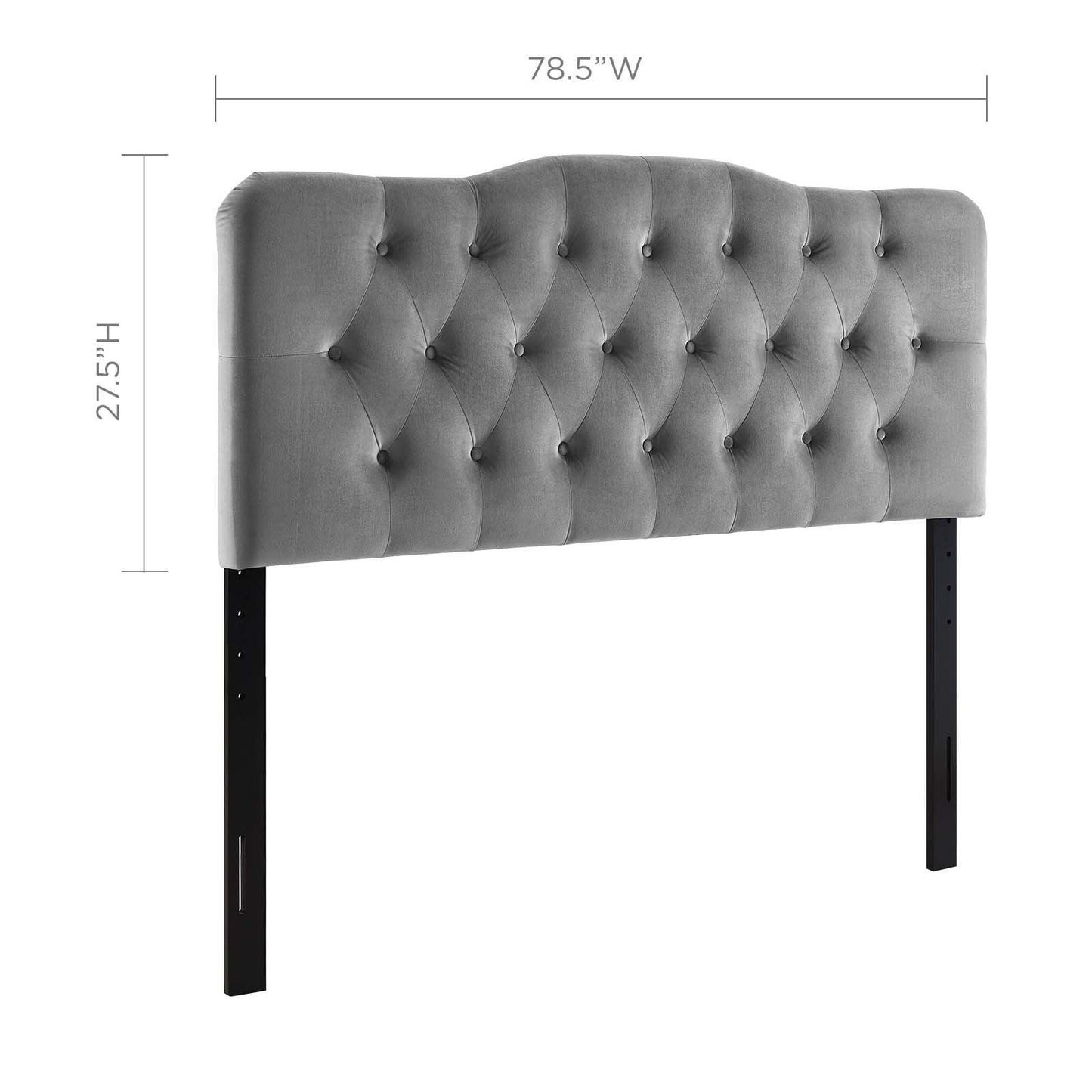 Modway Annabel King Diamond Tufted Performance Velvet Headboard FredCo
