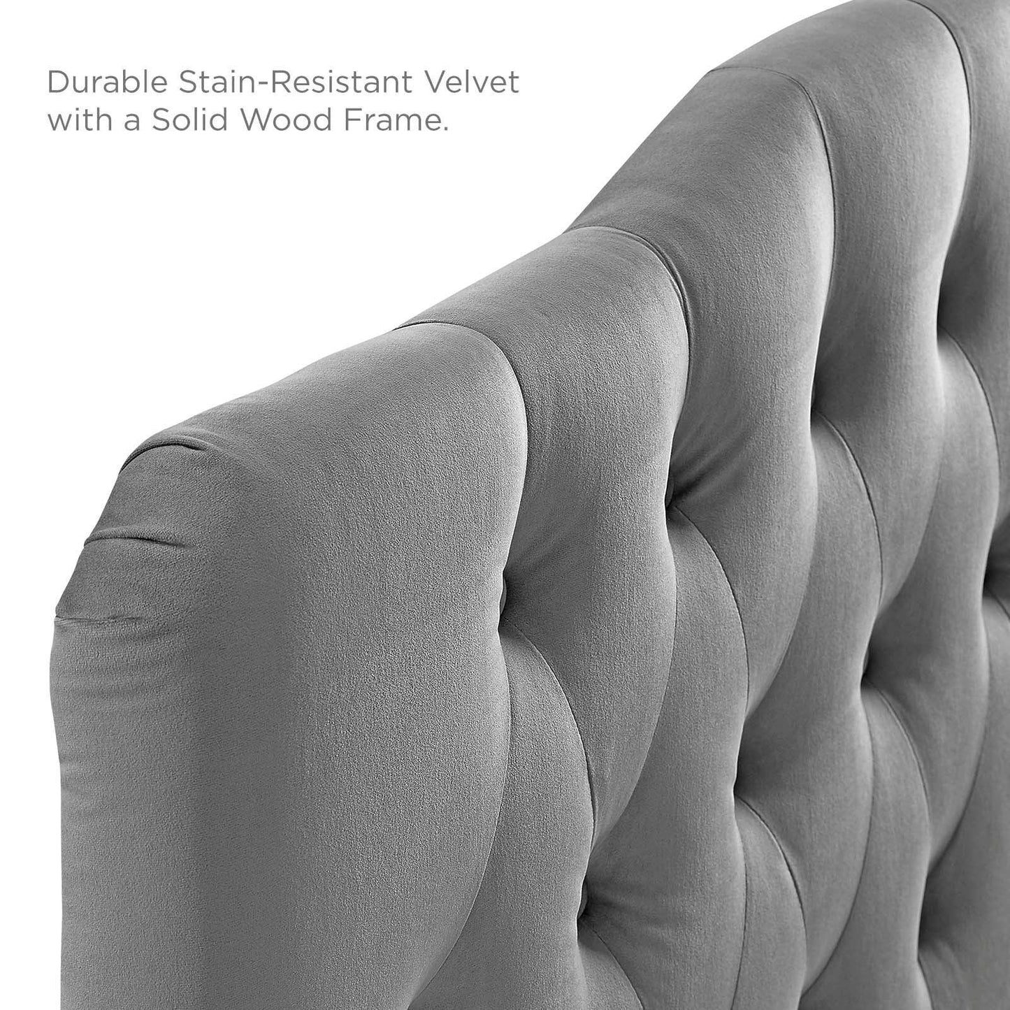 Modway Annabel King Diamond Tufted Performance Velvet Headboard FredCo
