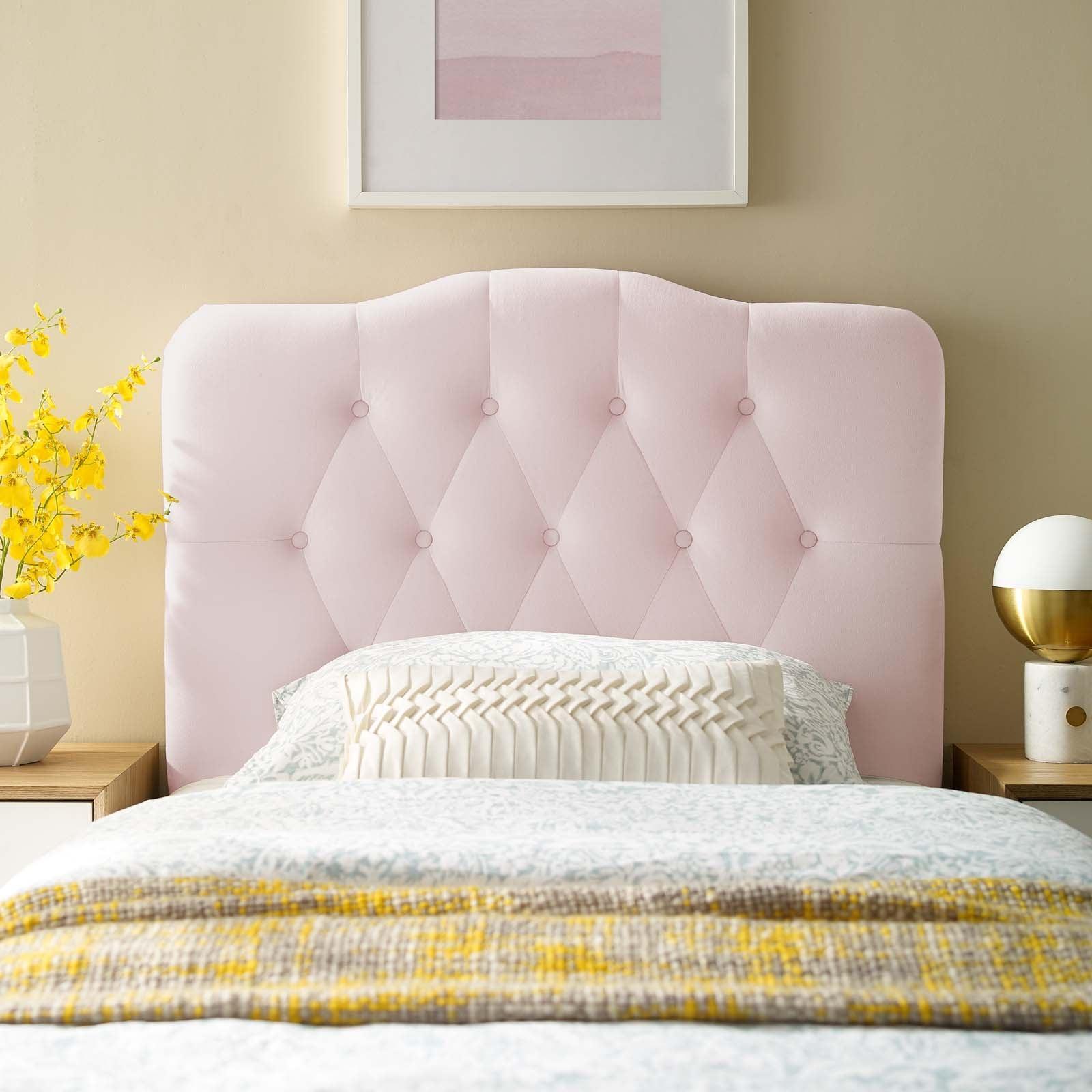 Modway Annabel Twin Diamond Tufted Performance Velvet Headboard FredCo