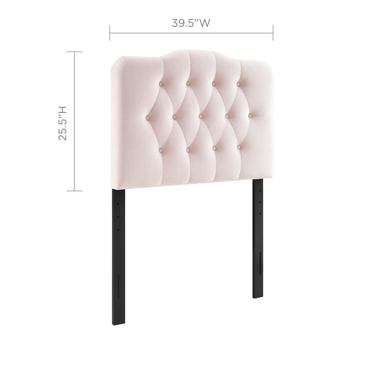 Modway Annabel Twin Diamond Tufted Performance Velvet Headboard FredCo