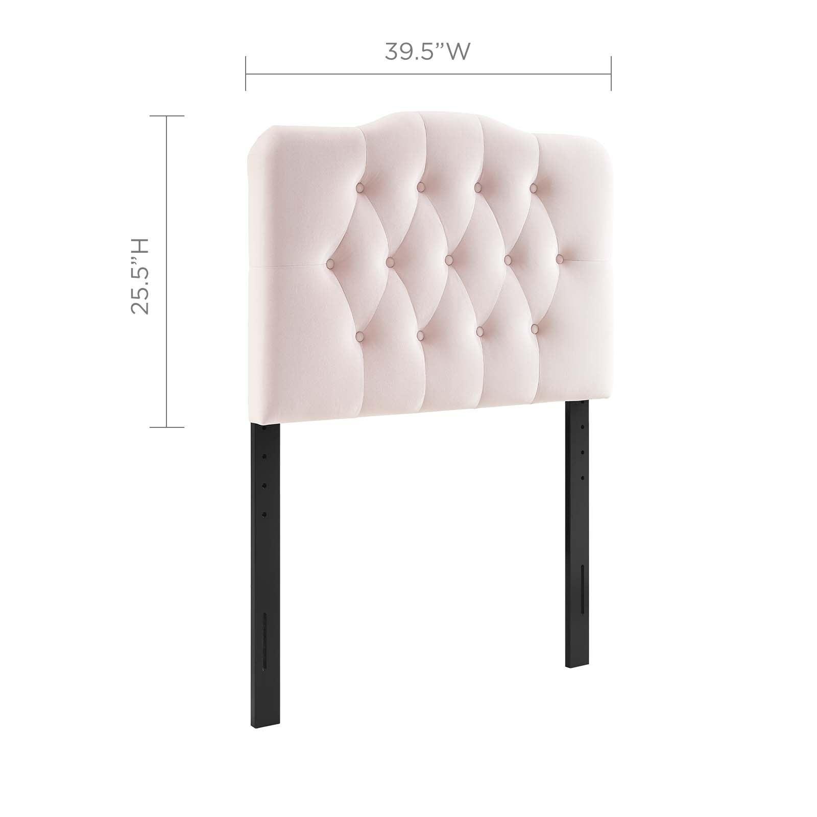 Modway Annabel Twin Diamond Tufted Performance Velvet Headboard FredCo