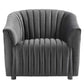 Modway Announce Performance Velvet Channel Tufted Armchair FredCo