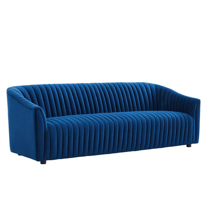 Modway Announce Performance Velvet Channel Tufted Sofa FredCo