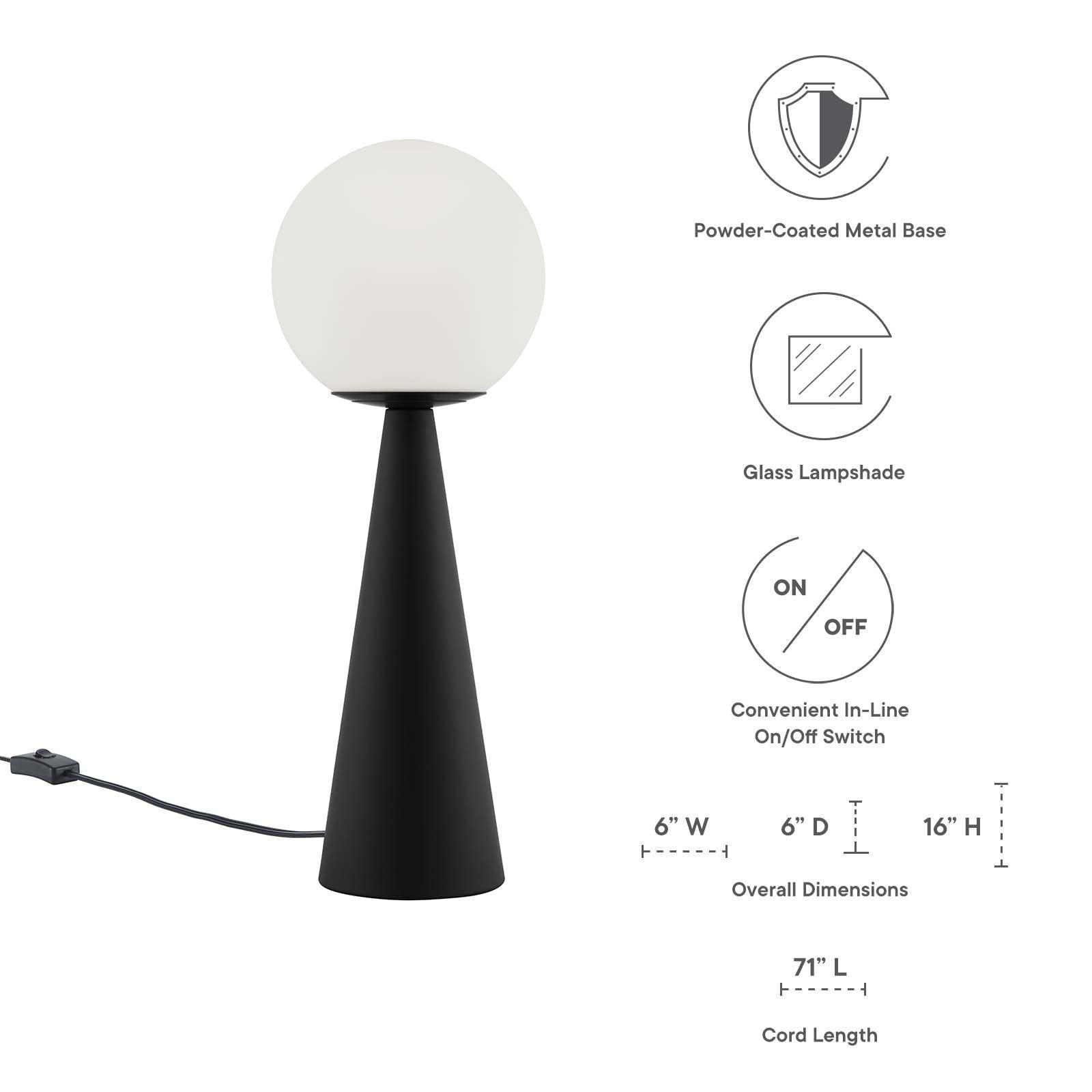 Modway Apex Glass Globe Glass Table Lamp FredCo
