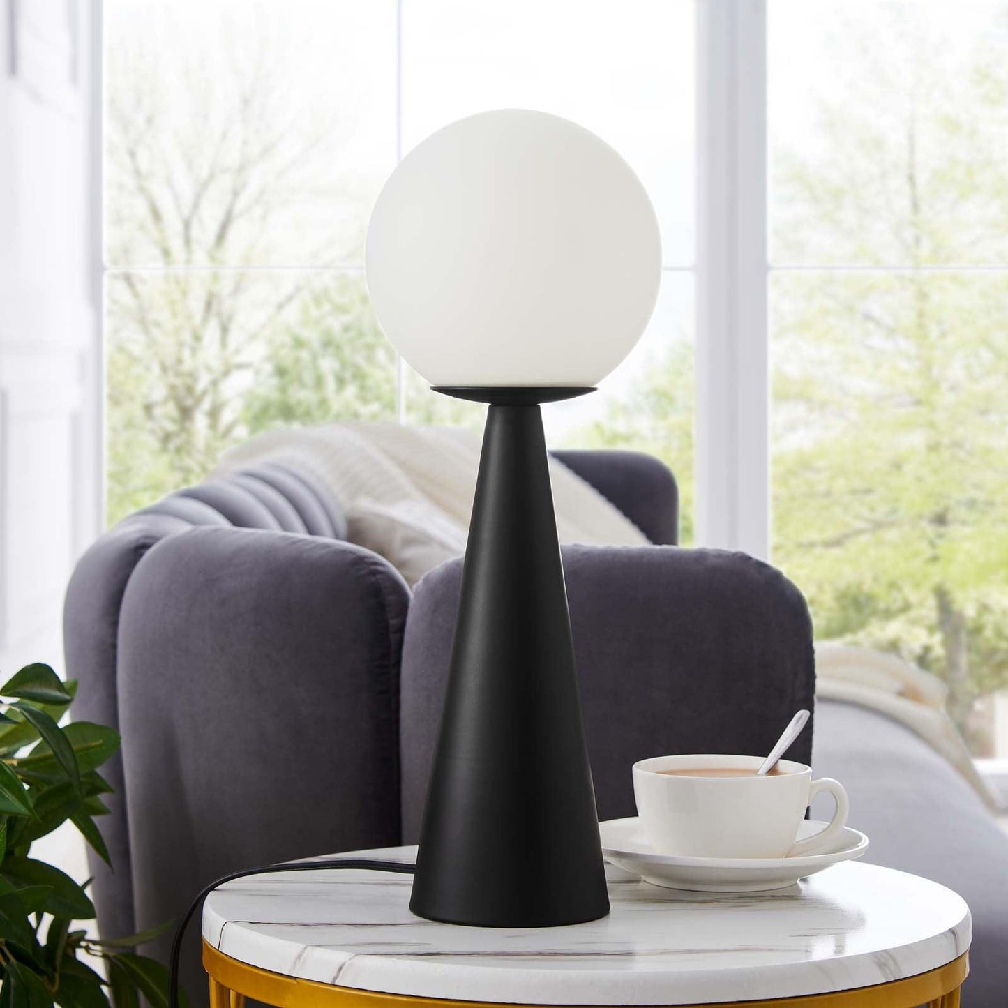 Modway Apex Glass Globe Glass Table Lamp FredCo