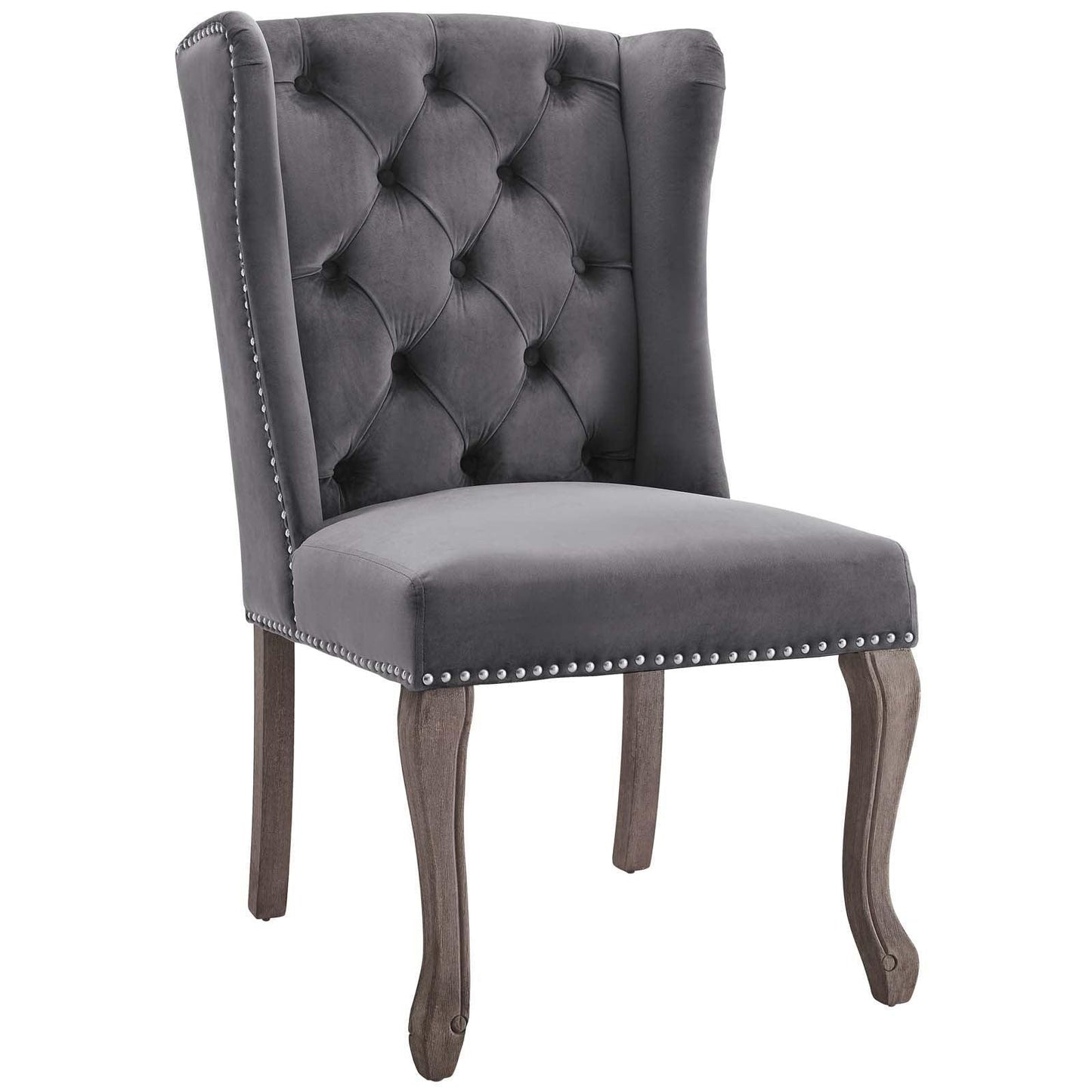 Modway Apprise French Vintage Dining Performance Velvet Side Chair FredCo