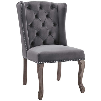 Modway Apprise French Vintage Dining Performance Velvet Side Chair FredCo