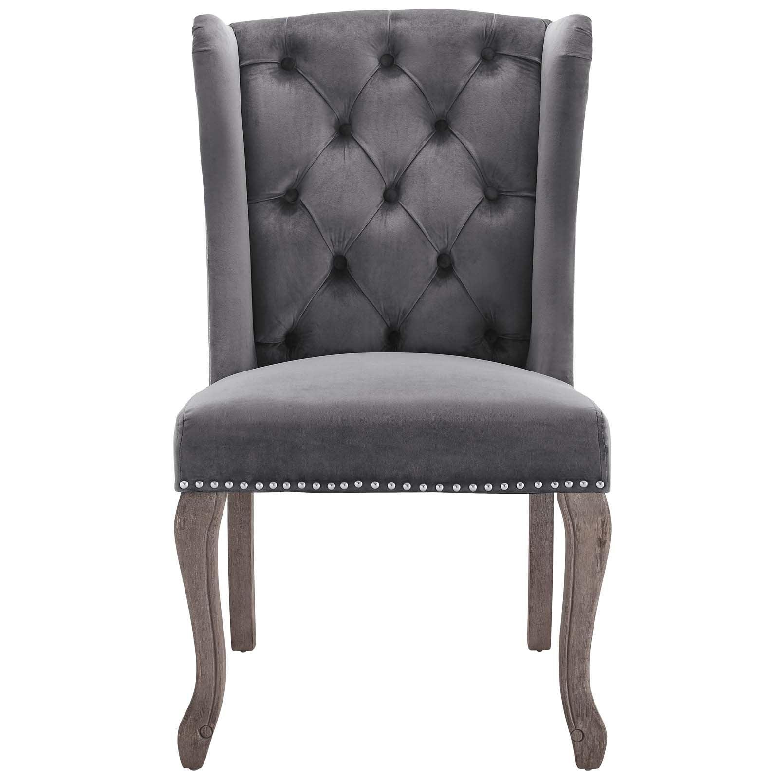 Modway Apprise French Vintage Dining Performance Velvet Side Chair FredCo