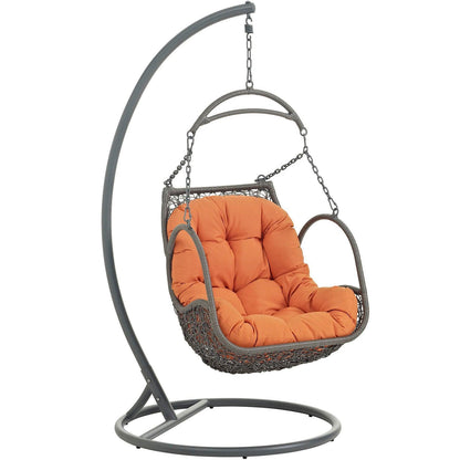 Modway Arbor Outdoor Patio Wood Swing Chair FredCo