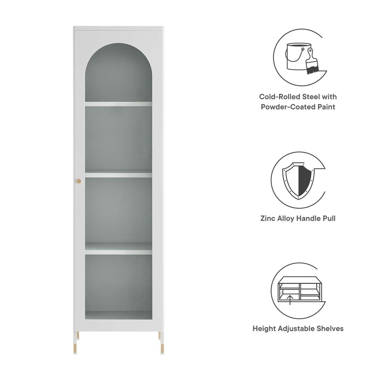 Modway Archway 16" Storage Cabinet EEI-6219-LGR FredCo