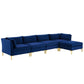 Modway Ardent 5-Piece Performance Velvet Sectional Sofa FredCo