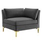 Modway Ardent 5-Piece Performance Velvet Sectional Sofa FredCo