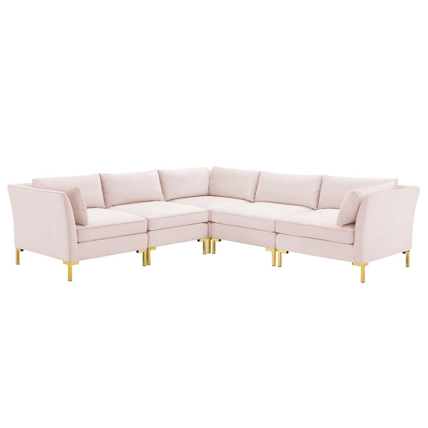 Modway Ardent 5-Piece Performance Velvet Sectional Sofa, EEI-4275 FredCo
