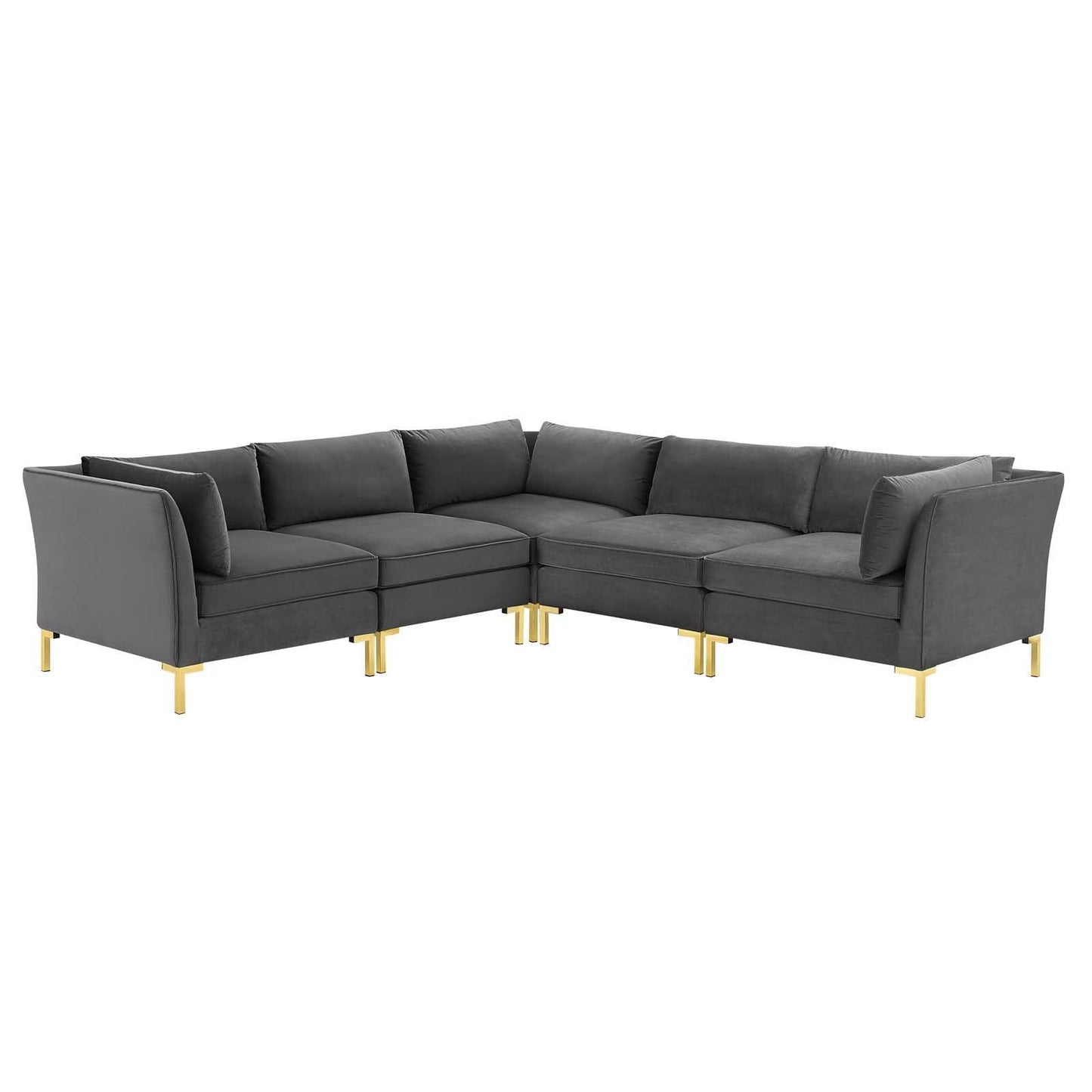 Modway Ardent 5-Piece Performance Velvet Sectional Sofa, EEI-4275 FredCo