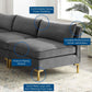 Modway Ardent 5-Piece Performance Velvet Sectional Sofa, EEI-4276 FredCo