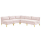 Modway Ardent 5-Piece Performance Velvet Sectional Sofa, EEI-4276 FredCo