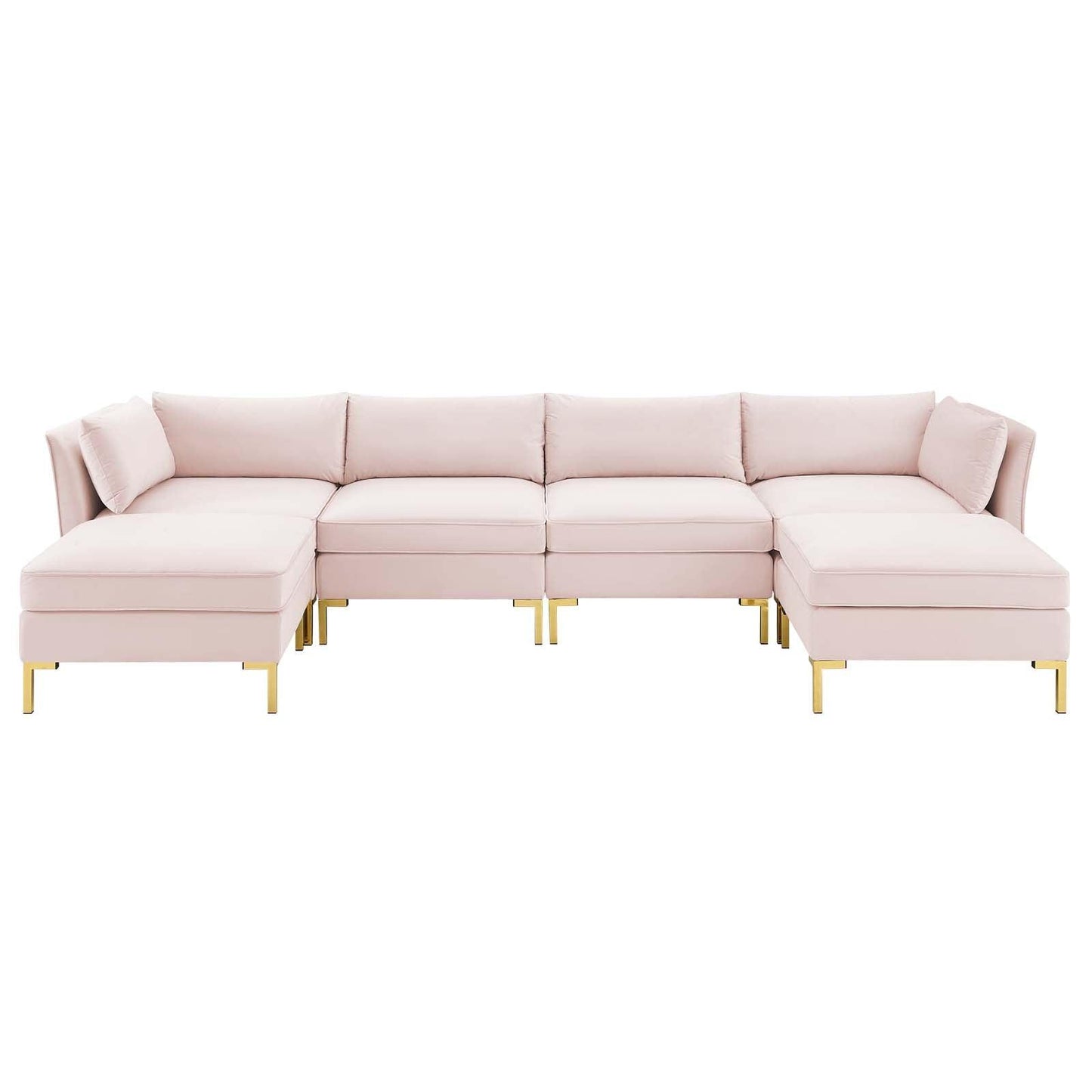 Modway Ardent 6-Piece Performance Velvet Sectional Sofa FredCo