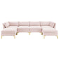 Modway Ardent 6-Piece Performance Velvet Sectional Sofa FredCo